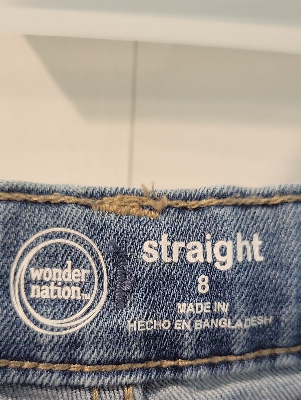 Kids Size 8 wonder nation Light Blue Straight Leg Jeans